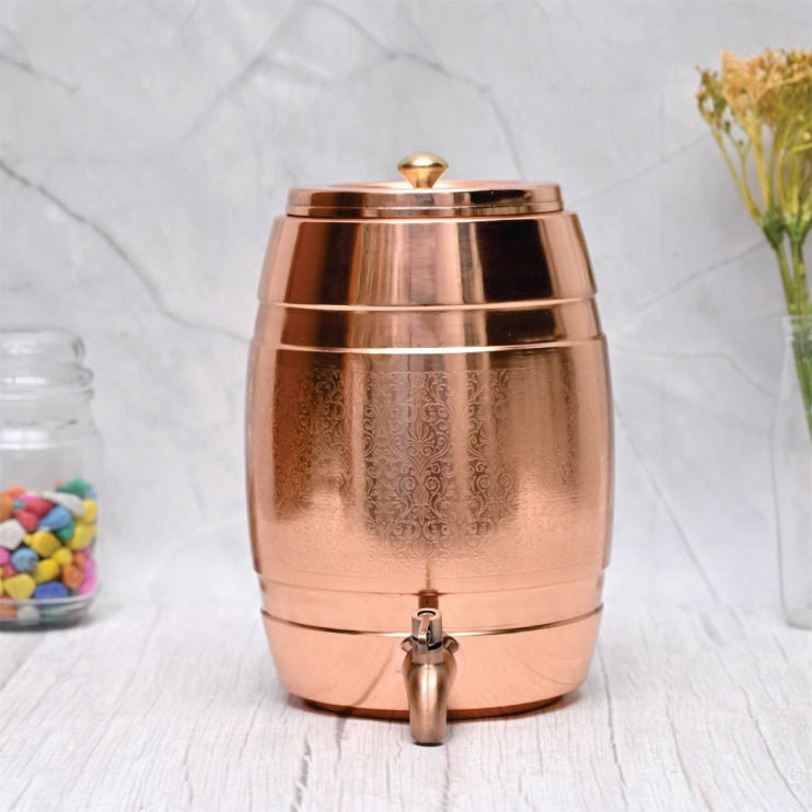 Pure Copper Water Dispenser Barrel Mid Etching Designed. – Sama Homes