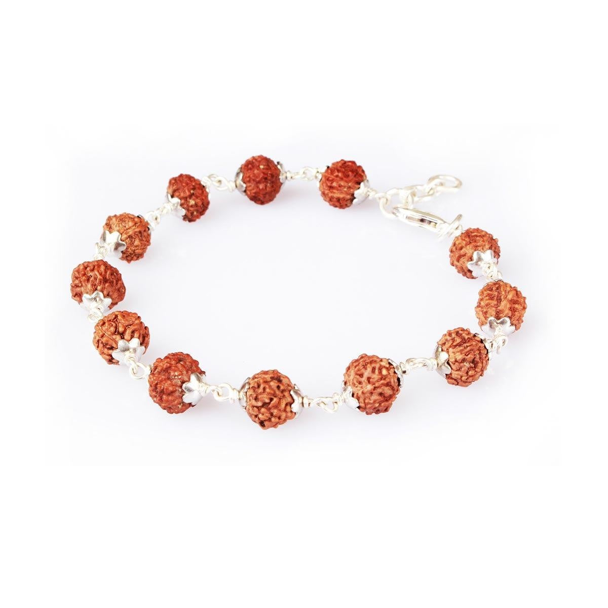 7 Face Rudraksha Bracelet in Silver - Eco-friendly - Sama Homes