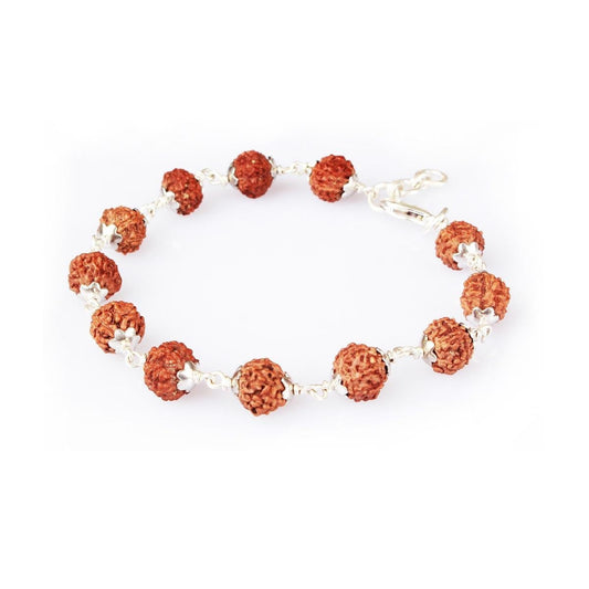 7 Face Rudraksha Bracelet in Silver