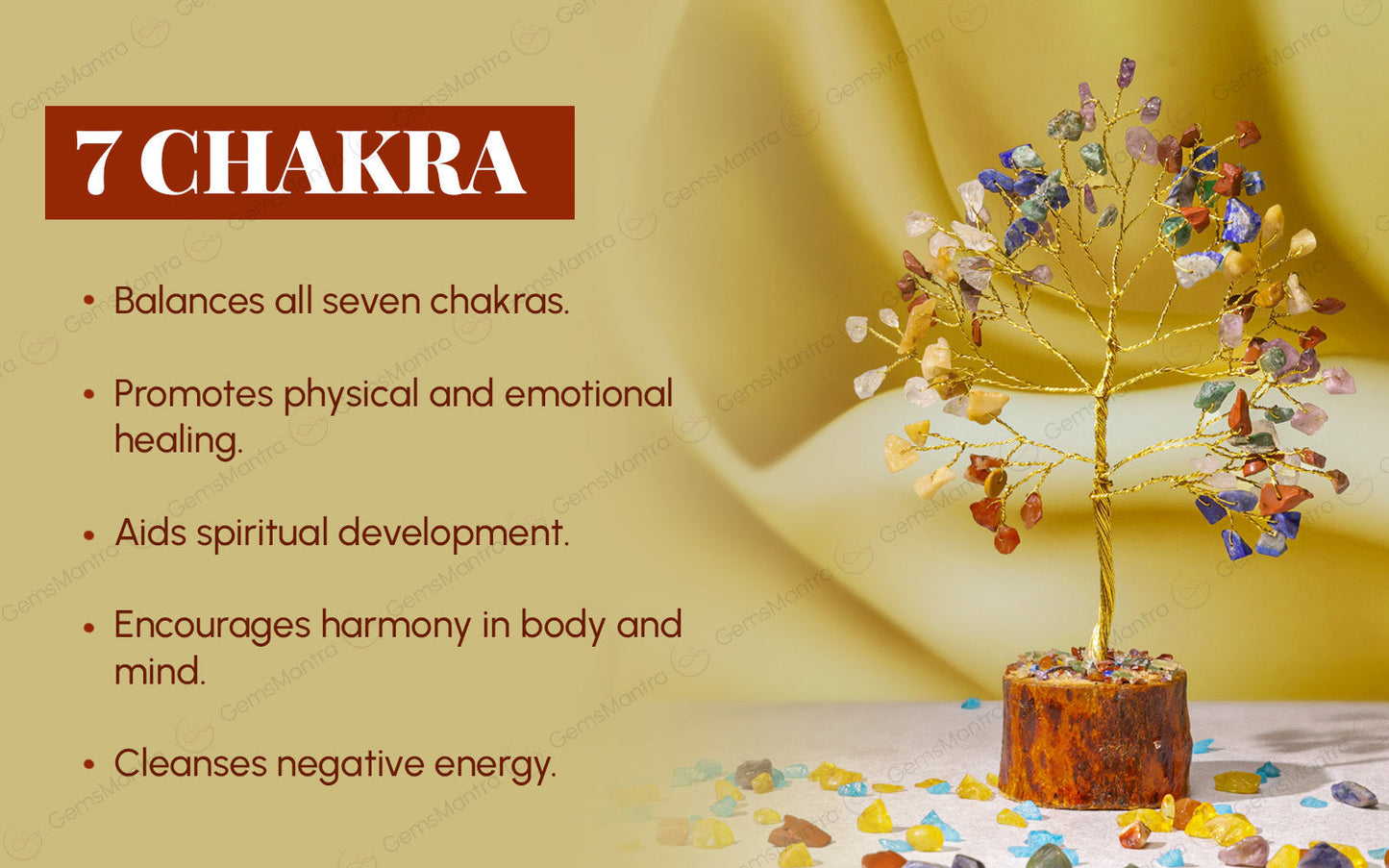 Small Seven Chakra Crystal Tree