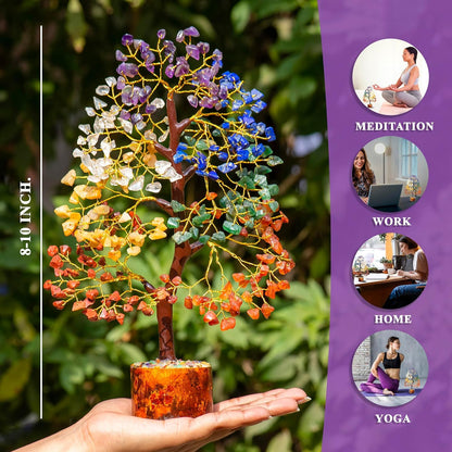 7 Chakra Crystal Tree Healing 300 Beads | Seven Chakra Tree | Spiritual Gifts for Good Luck by My Store - simple (View 4)