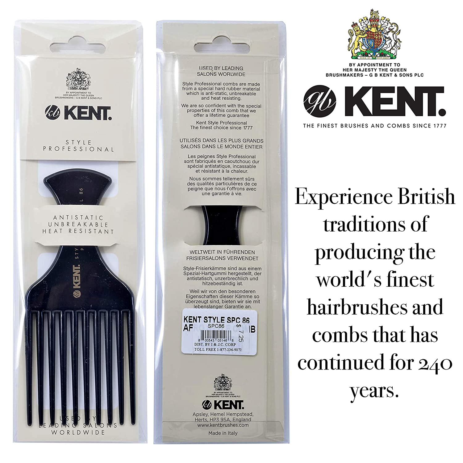 Kent 10 PRONGED AFRO COMB - Image 4