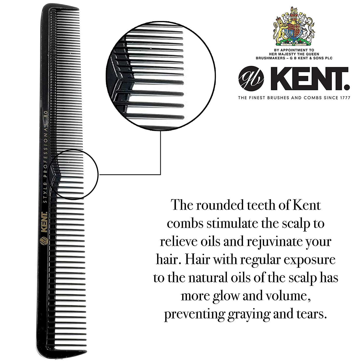 Kent 184MM CUTTING COMB DEEP TEETH - Image 2