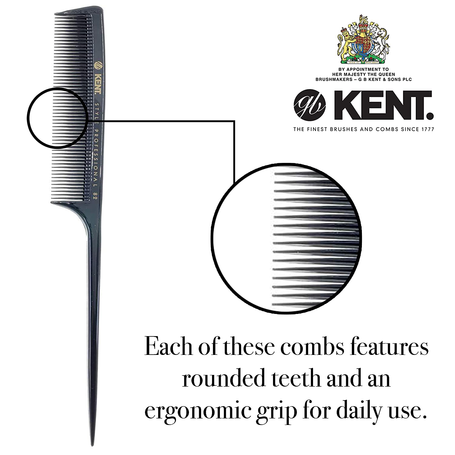 Kent 220MM RAT-TAIL COMB - Image 2
