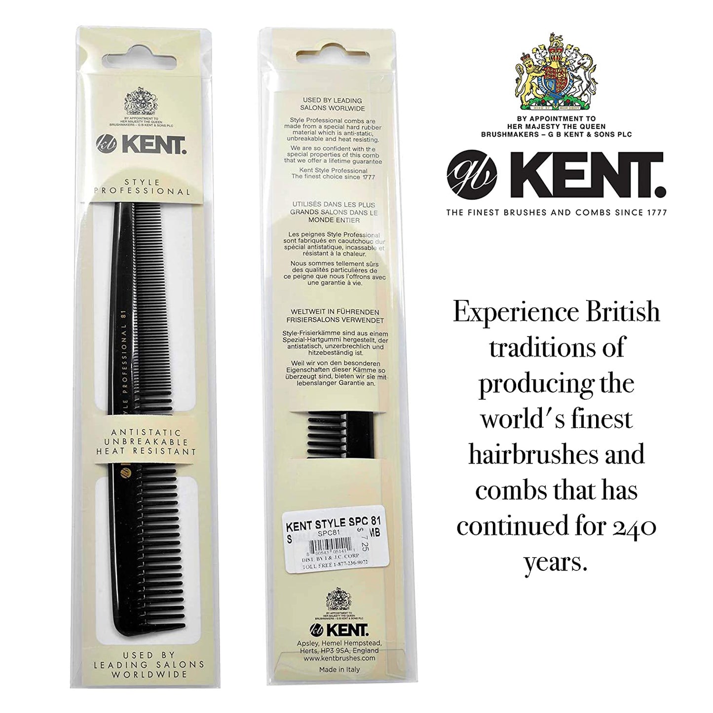 Kent 184MM CUTTING COMB SHALLOW TT