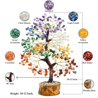 7 Chakra Crystal Tree Healing 300 Beads | Seven Chakra Tree | Spiritual Gifts for Good Luck by My Store - simple (View 2)