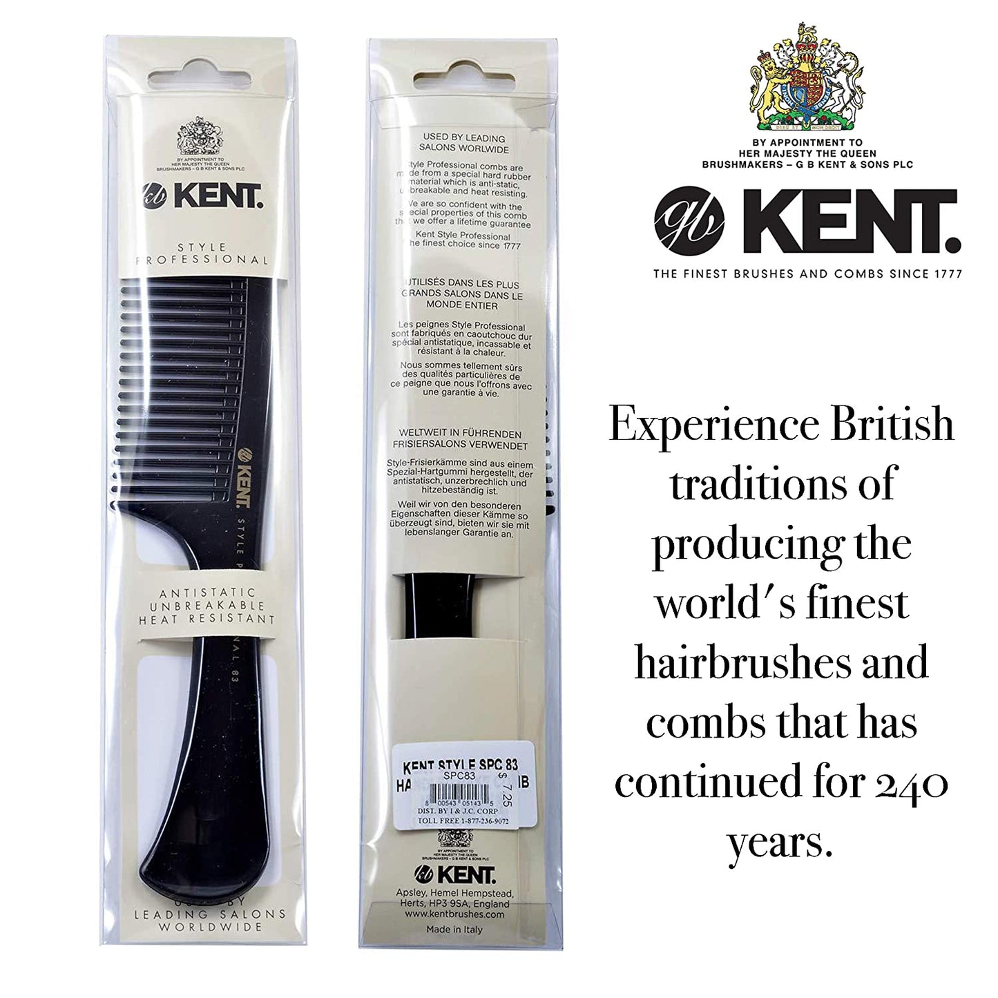 Kent 220MM HANDLED RAKE COMB