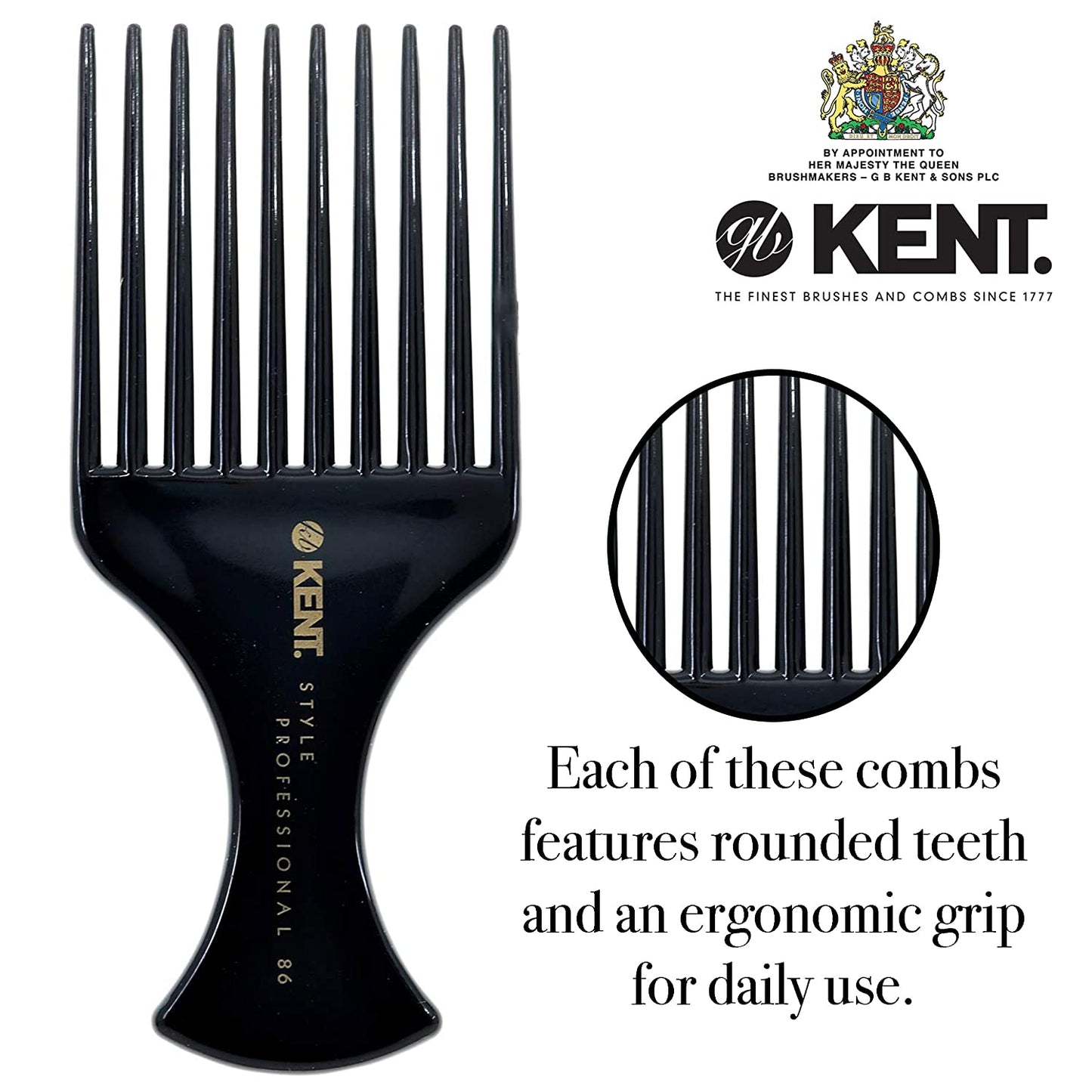 Kent 10 PRONGED AFRO COMB