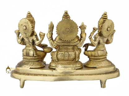 Brass hindu gods goddess ganesha lakshmi saraswati temple religious decor 7" by vendor-unknown - Hindu Gods (View 4)