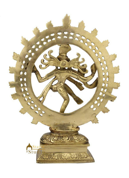 Hand crafted brass lord shiva dancing natraja statue religious idol figure 12" by vendor-unknown - Hindu Gods (View 5)
