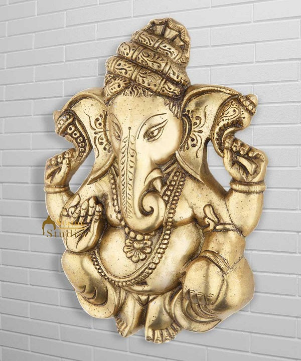 Blessing metal Ganesha Wall Hanging removable Décor 10"