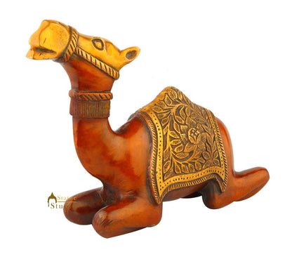Brass Sitting Camel statue Showpiece decorative figurine sculpture 9" by vendor-unknown - Decor (View 3)