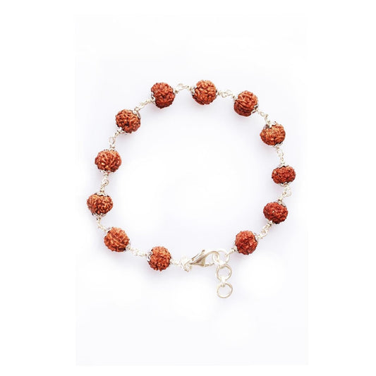 8 Face Rudraksha Bracelet in Silver