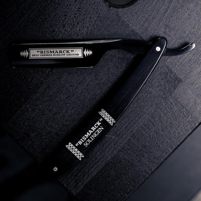 Dovo Straight Razor, "Bismarck" 6/8", Carbon Steel, Full Hollow Grind, Black Pakkawood Handle by Dovo - Straight Razor (View 6)