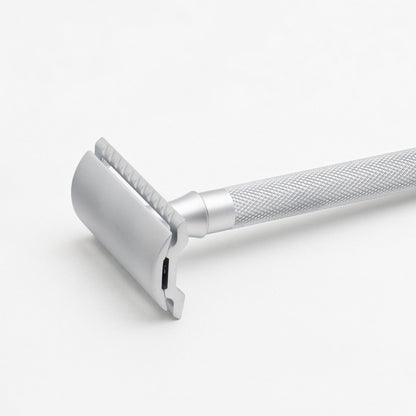 Merkur 3-Piece DE Safety Razor, Closed Comb, Knurled Extra Long Handle, Matte Chrome by Merkur - Double Edge Safety Razors (View 9)