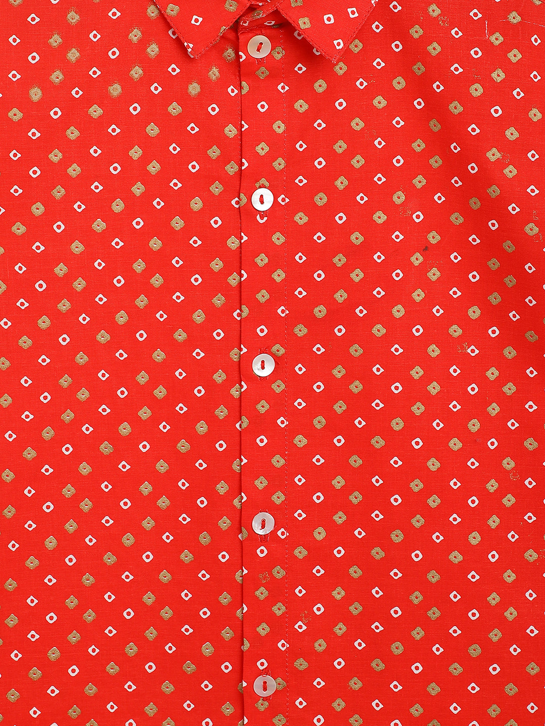 2 Pc Mundu Dhoti Shirt Set-Red - Image 8