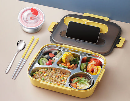 304 Stainless Steel Lunch Box, Fresh-keeping Box With Soup Cup, Insulated Lunch Box – Image 4