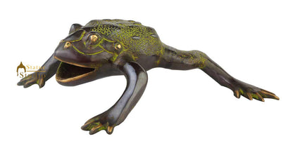 Brass frog showpiece india figurine hand carved 4" by vendor-unknown - Decor (View 3)