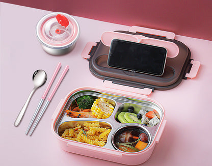 304 Stainless Steel Lunch Box, Fresh-keeping Box With Soup Cup, Insulated Lunch Box – Image 10