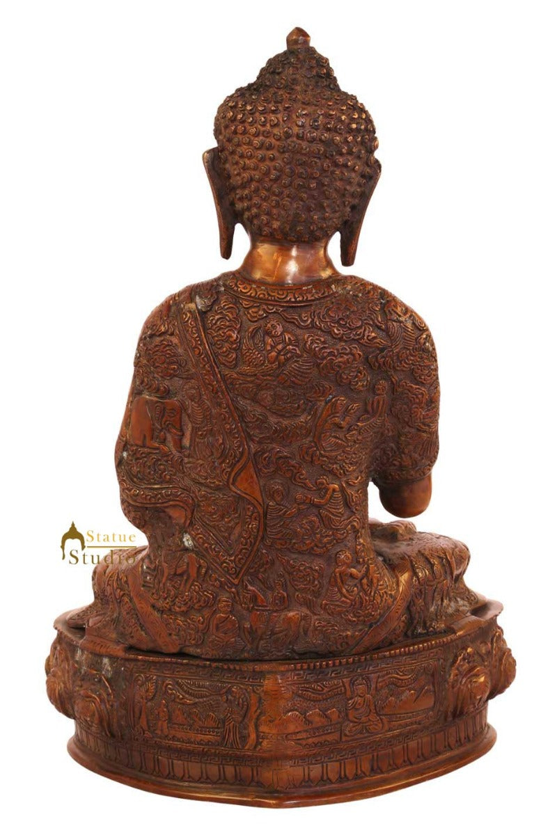 Blessing buddha sakyamuni statue medicine thai décor chinese buddhism 7"
