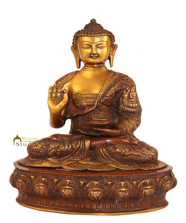 Blessing buddha sakyamuni statue medicine thai décor chinese buddhism 7" - Eco-friendly - Sama Homes