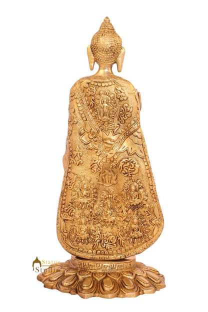 Brass bronze Antique buddha statue tibet décor chinese thai buddhism 11" by vendor-unknown - Buddha (View 4)