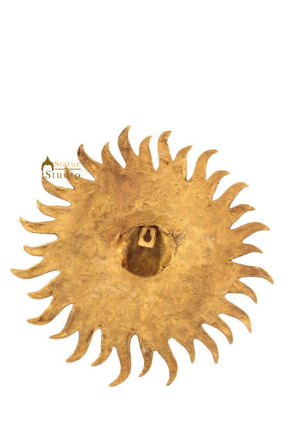 Brass hindu god lord ganesha om sun mask wall décor removable hanging showpiece by vendor-unknown - Hindu Gods (View 3)
