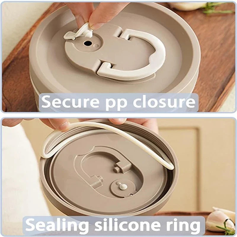 Portable Insulated Food Lunch Container Set with Thermal Lunch Box 3 Separate Stackable Lunch Container for Adult Kids – Image 6