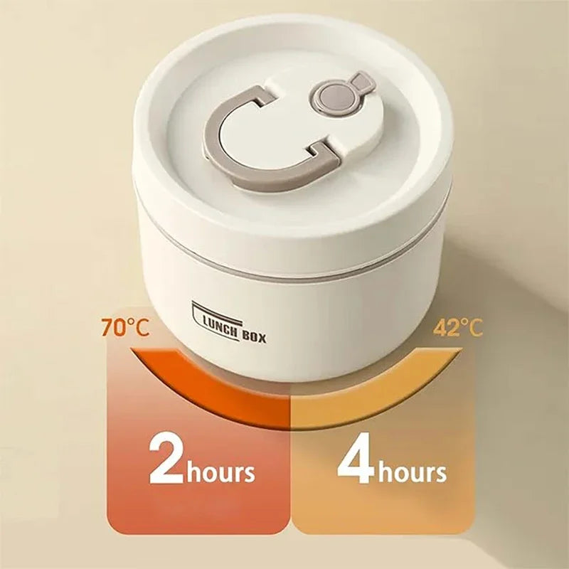 Portable Insulated Food Lunch Container Set with Thermal Lunch Box 3 Separate Stackable Lunch Container for Adult Kids – Image 5