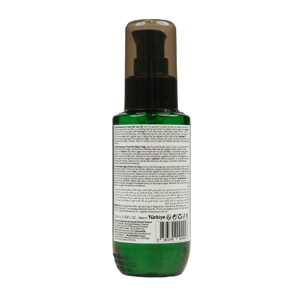 Agiva Agiva Rosemary & Clove Pro Care Hair Oil 100ML by Agiva - Sustainable Living (View 2)