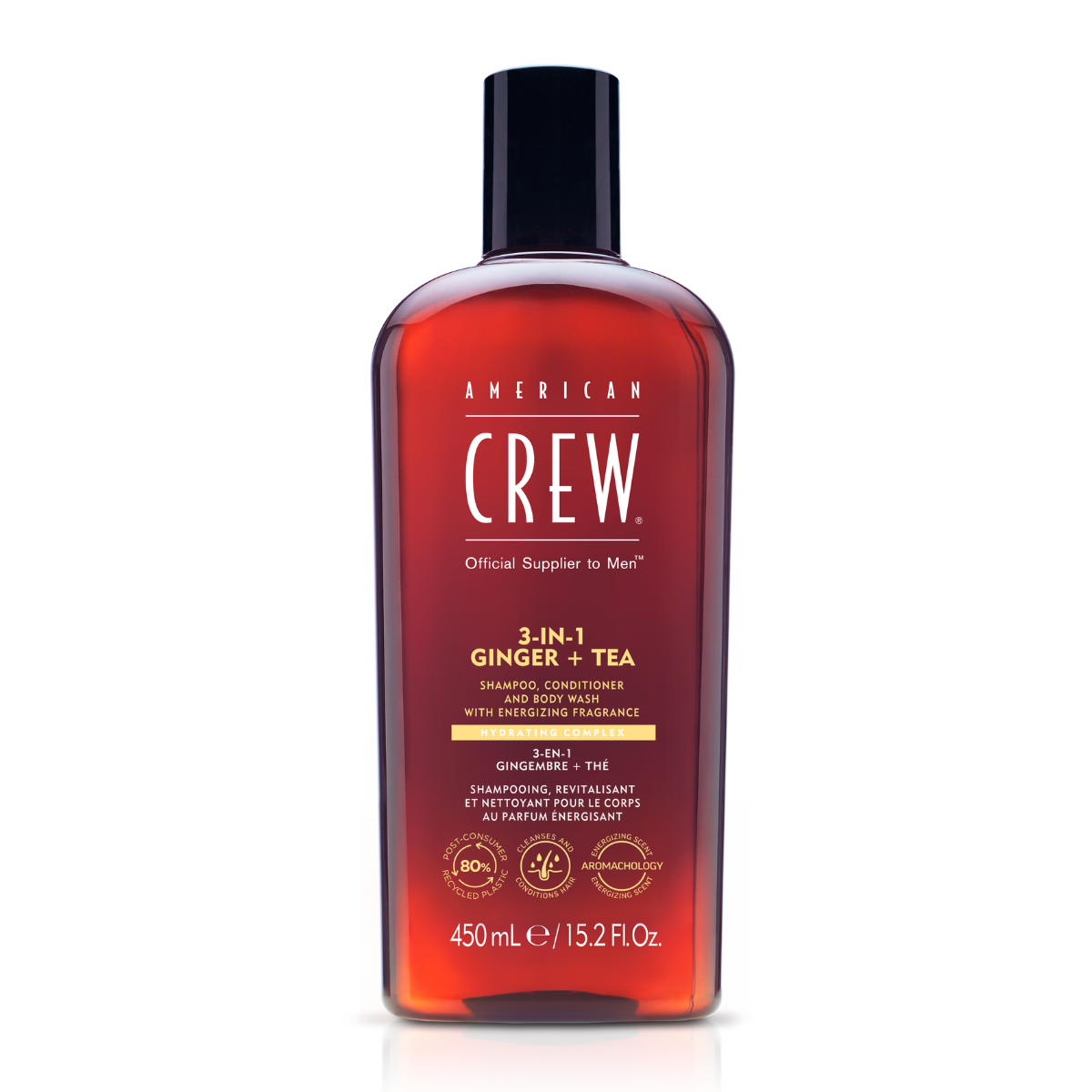 American Crew 3-IN-1 Ginger + Tea 450ml - Eco-friendly - Sama Homes