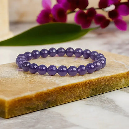 Energised Purple Amethyst Crystal Bracelet with Certificate by SAMAHealing - simple
