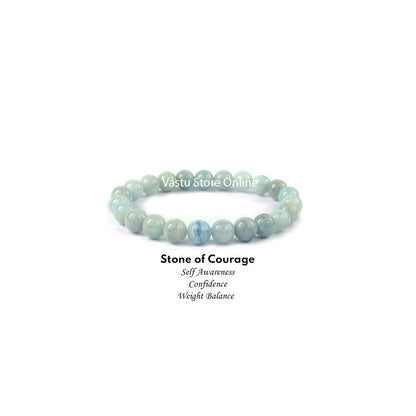 Aquamarine Round Crystal Bracelet by SAMAHealing - Crystal Bracelets (View 2)