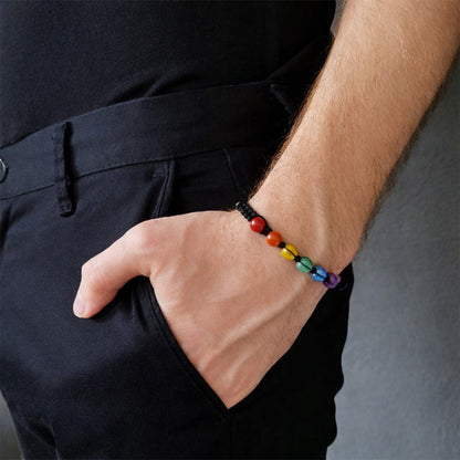 7 Chakra Adjustable Bracelet by SAMAHealing - Sustainable Living (View 3)