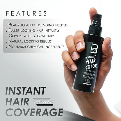 LV3 Temporary Beard Color - Black 125 ml by L3VEL3 - Sustainable Living (View 3)