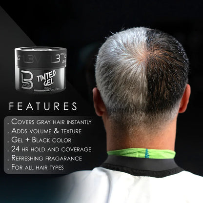 LV3 Tinted Hair Gel - Black Colour 250 ml by L3VEL3 - Sustainable Living (View 2)