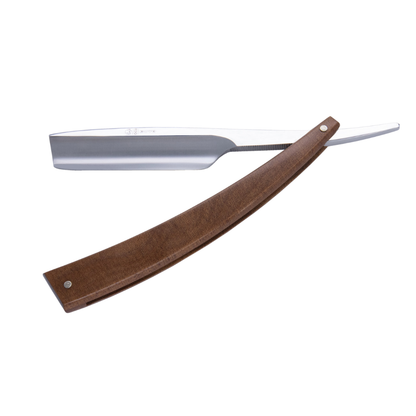 DV-8009143, Dovo Straight Razor EDO, 5/8”, carbon, 1/1 full hollow, Ultra compressed beech wood by Dovo - Straight Razor