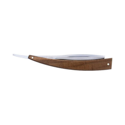 DV-8009143, Dovo Straight Razor EDO, 5/8”, carbon, 1/1 full hollow, Ultra compressed beech wood by Dovo - Straight Razor (View 3)