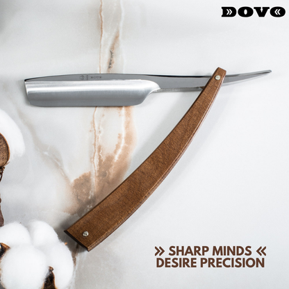 DV-8009143, Dovo Straight Razor EDO, 5/8”, carbon, 1/1 full hollow, Ultra compressed beech wood by Dovo - Straight Razor (View 8)