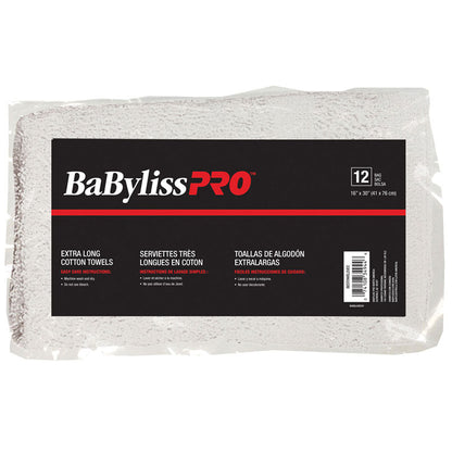 BabylissPro Cotton Towels Grey Stripe (12 Pack) by BabylissPro - Sustainable Living