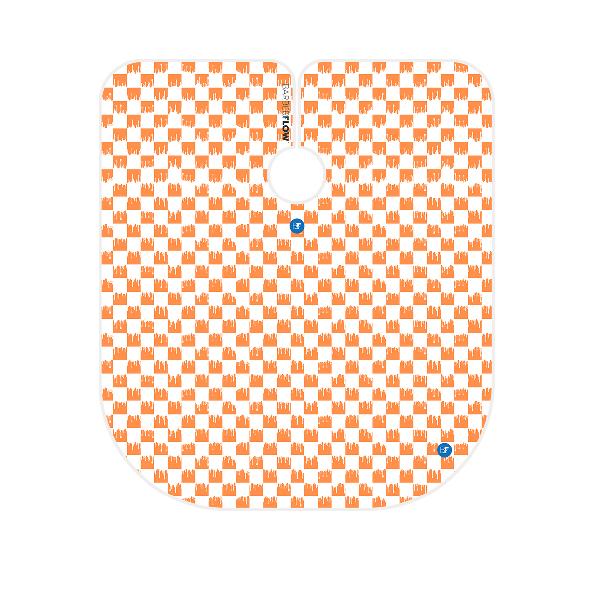 Barber Flow Dripped Checker Cape - Orange