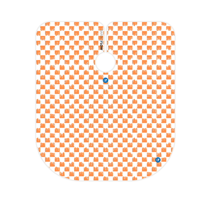 Barber Flow Dripped Checker Cape - Orange by Barber Flow - Sustainable Living (View 2)