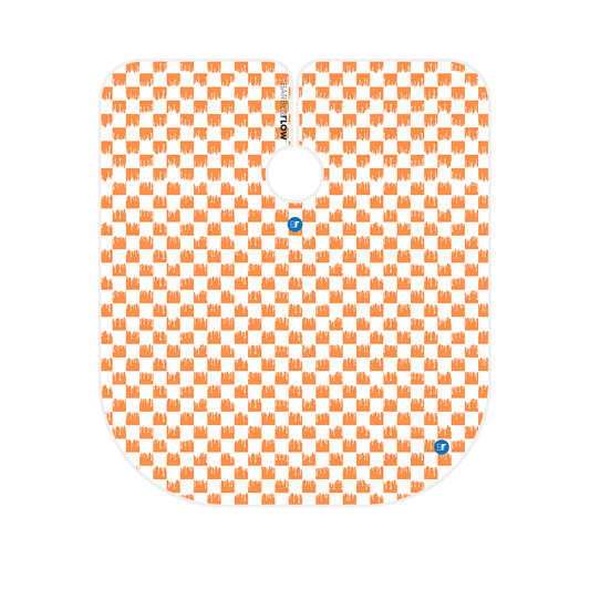 Barber Flow Dripped Checker Cape - Orange
