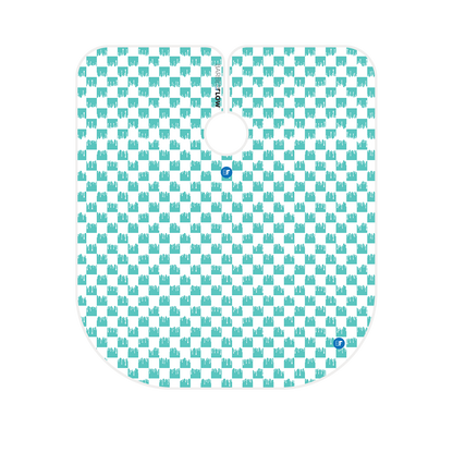 Barber Flow Dripped Checker Cape - Turquoise by Barber Flow - Sustainable Living (View 2)