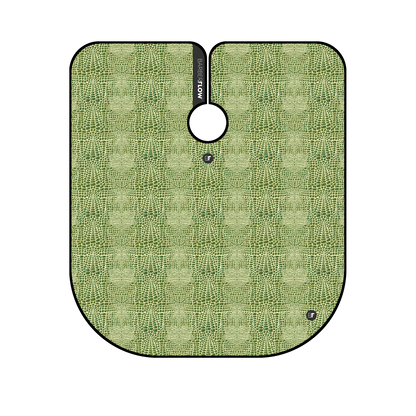 Barber Flow Gator Print Cape - Light Green by Barber Flow - Sustainable Living (View 2)
