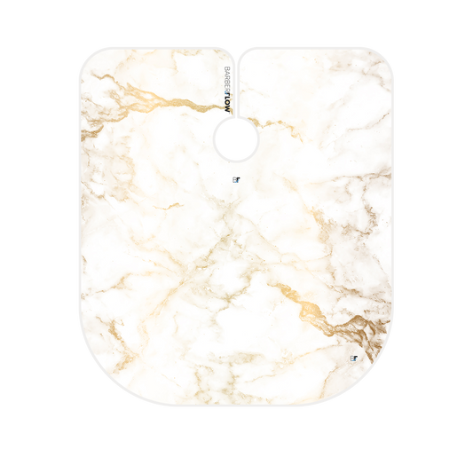 Barber Flow Marble Gold on White Cape