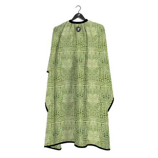 Barber Flow Gator Print Cape - Light Green