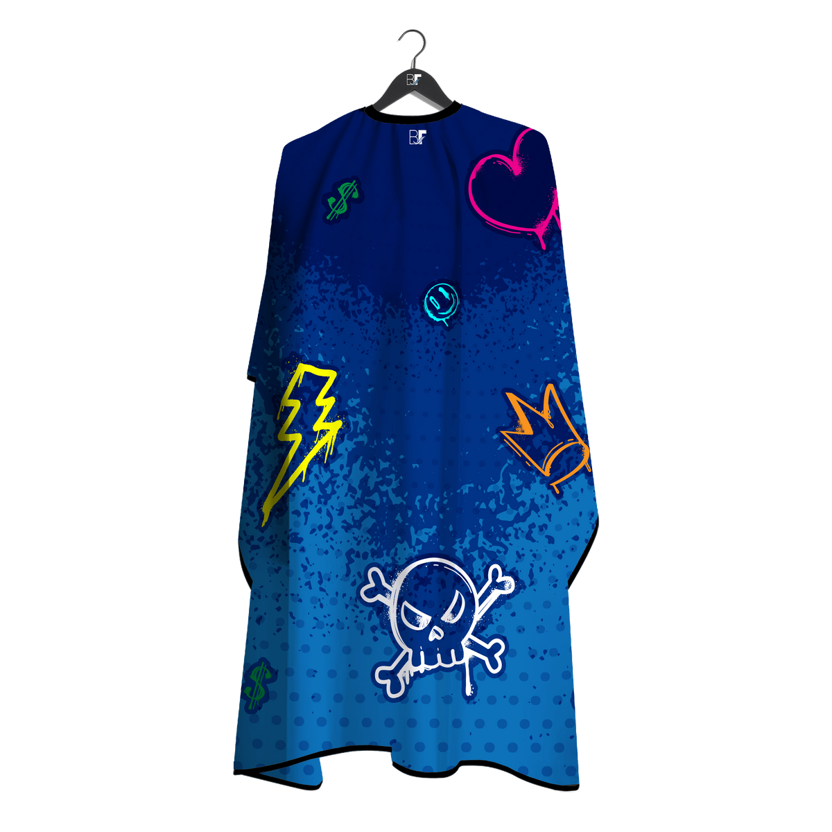 Barber Flow Graffiti Cape - Blue by Barber Flow - Sustainable Living
