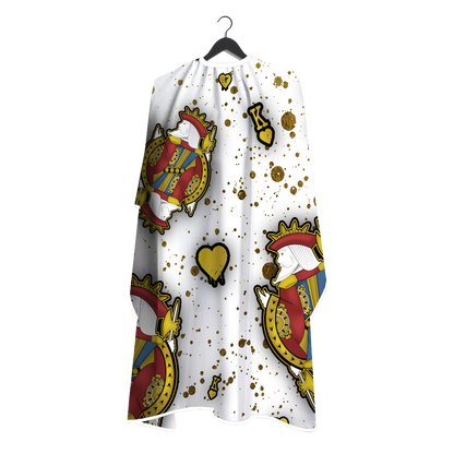 Barber Flow King Of Hearts Cape - White by Barber Flow - Sustainable Living