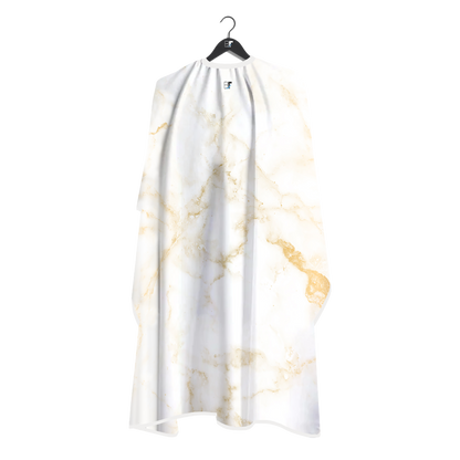 Barber Flow Marble Gold on White Cape by Barber Flow - Sustainable Living